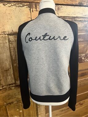 Juicy Couture Vintage Couture Bomber Track Jacket | Gray Black | Size S
